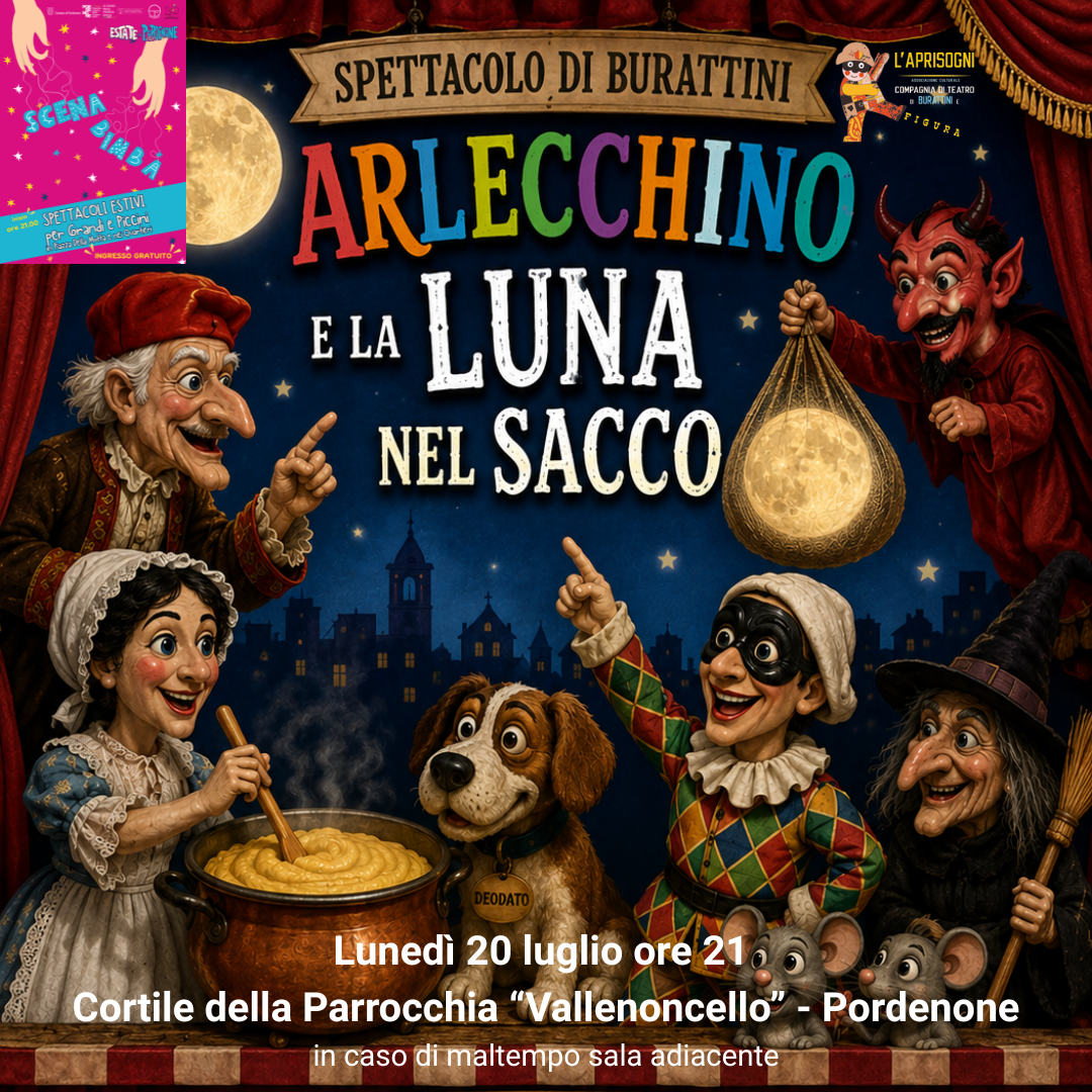 Arlecchino e la luna nel sacco